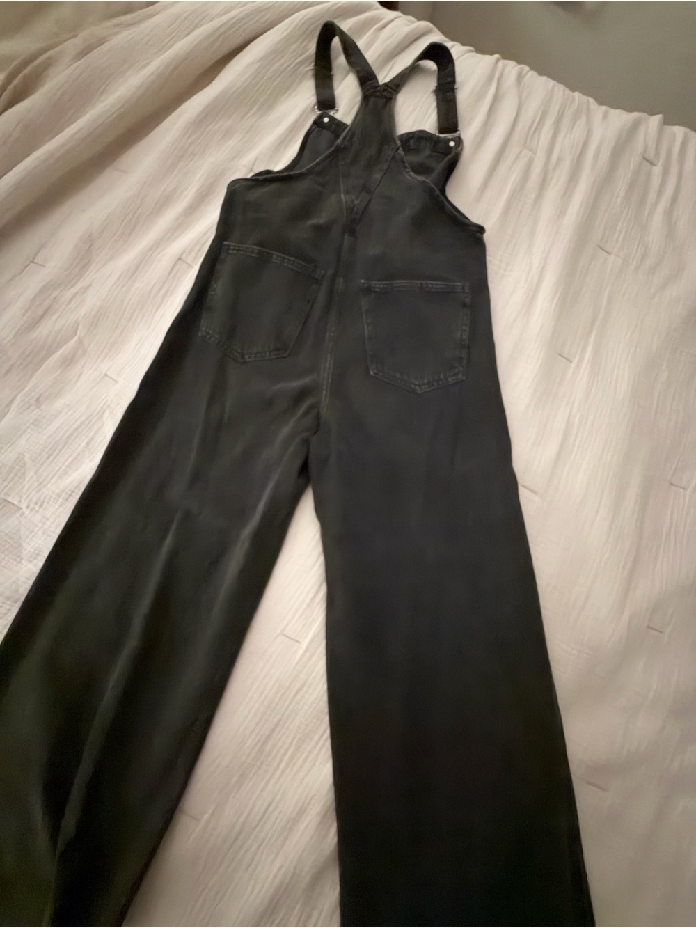 MANGO Black Denim Overalls - Picture 3 of 4